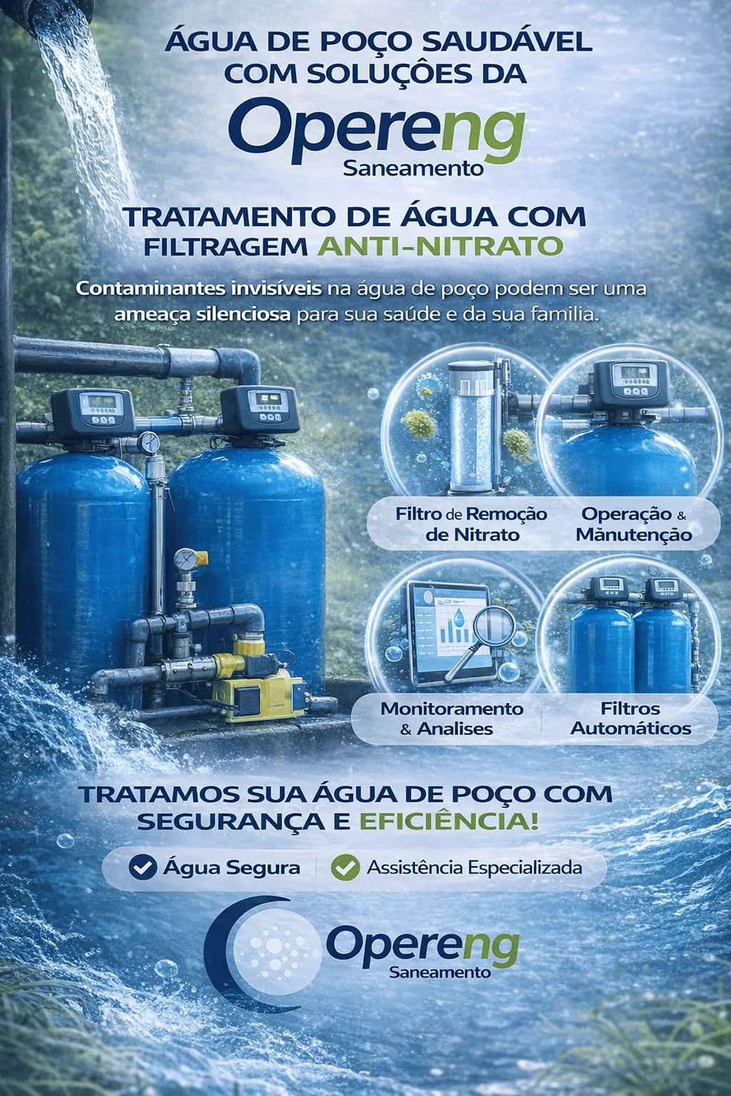 Equipamentos Opereng e equipe técnica em campo